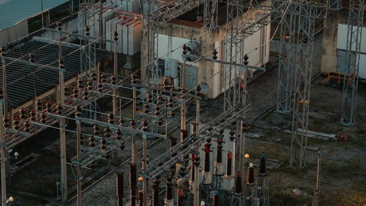 Linie elektryczne w zakładzie